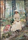 Albert Edelfelt Under the Birches painting